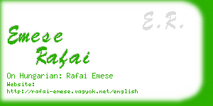 emese rafai business card